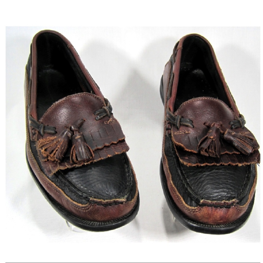 Sperry Men's Blk/Brn Leather TREMONT Loafers Sz 9M